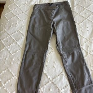 H&M Gray Faux Leather Moto Women's Pants